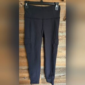 Lululemon Trail Trekker High Rise Leggings Size 6 25" Black